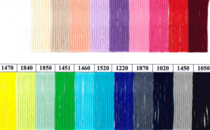 GB Wolle Cotton 8 haakkatoen kleurkaart